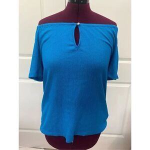 michael kors blue off the shoulder size medium